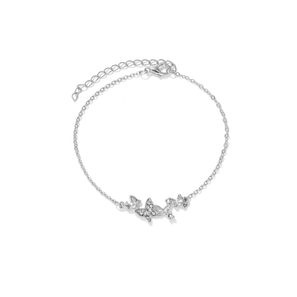 Estilo Simple Letra Luna Mariposa Aleación Enchapado Diamantes De Imitación Mujeres Pulsera 1 Pieza display picture 13