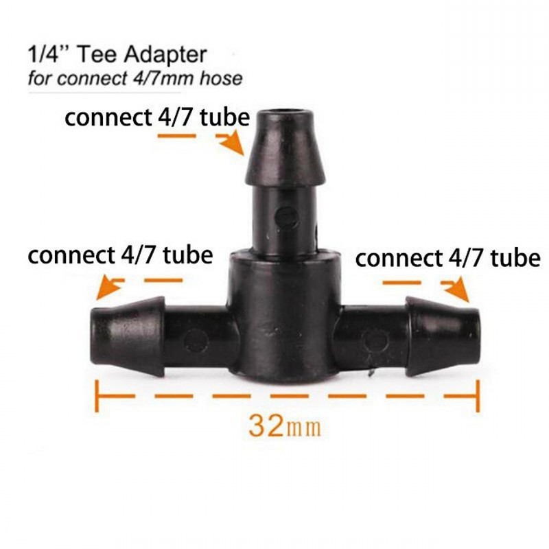 Transfronterizo 47 conector de tubería de lana de tres vías sistema de riego por goteo de cuatro vías riego automático Dispositivo de riego accesorios jardín conector de tubería de agua