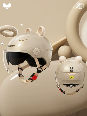 Yinglan Helmet Electric Vehicle Women's – Motosiklet kaskı (dəbilqə) - 3c-buddhas-hand-gold-internal-and-external-double-mirrors-class-a-new-national-standard-one-size-fits-all