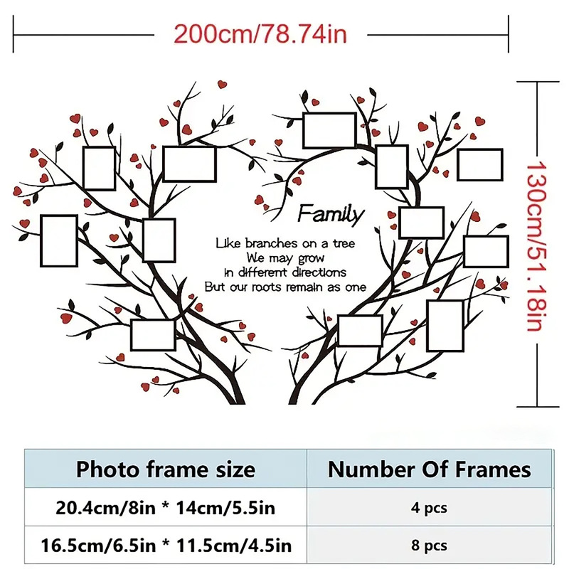 Amazon's Popular Dual-Color Memory Tree Photo Frame Photo Tree Wall Sticker Room Wall Living Room Decoration Acrylic Wall Sticker Amazon's Popular Dual-Color Memory Tree Photo Frame Photo Tree Wall Sticker Room Wall Living Room Decoration Acrylic Wall Sticker