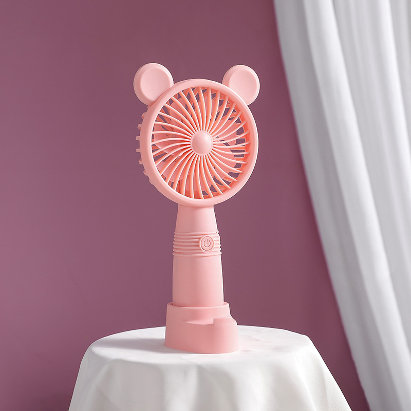 Ventilador portátil portátil USB de carga de escritorio adorable mini ventilador para niños estudiantes de mano ventilador silencioso