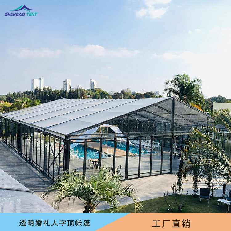 12mx36m全透明pvc铝合金帐篷 透光性好阳光照射户外活动婚礼篷房