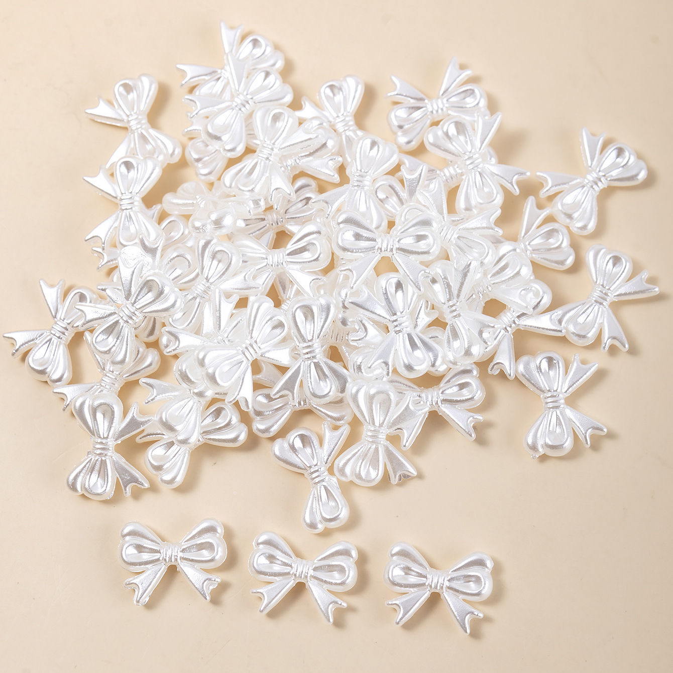 30g Weight Beads Jewelry Making Type 50 Pieces 14 * 18mm Arylic Bow Knot DIY Jewelry Accessories Beads