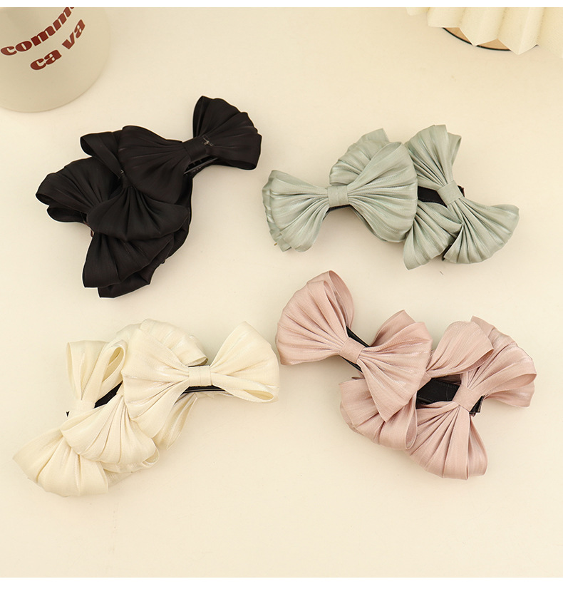 Women's Simple Style Bow Knot Cloth Hair Clip display picture 2