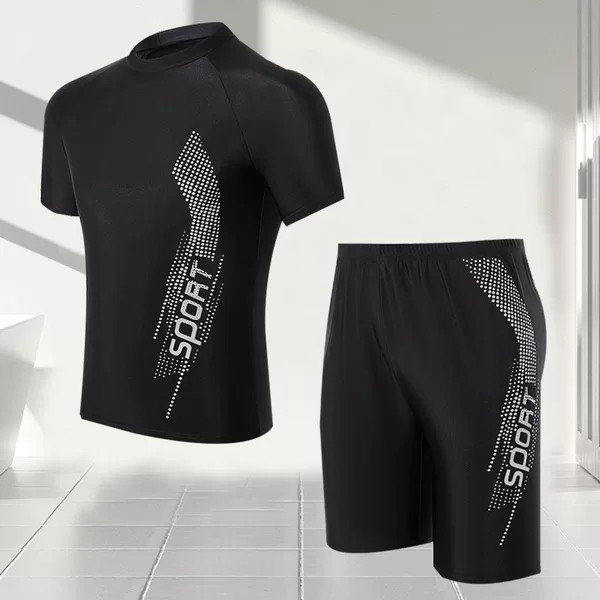 Swimwear Men's Swimwear suit Teenager Adult Boys plus size Sunscreen Swimming Top Men's Training Swimwear