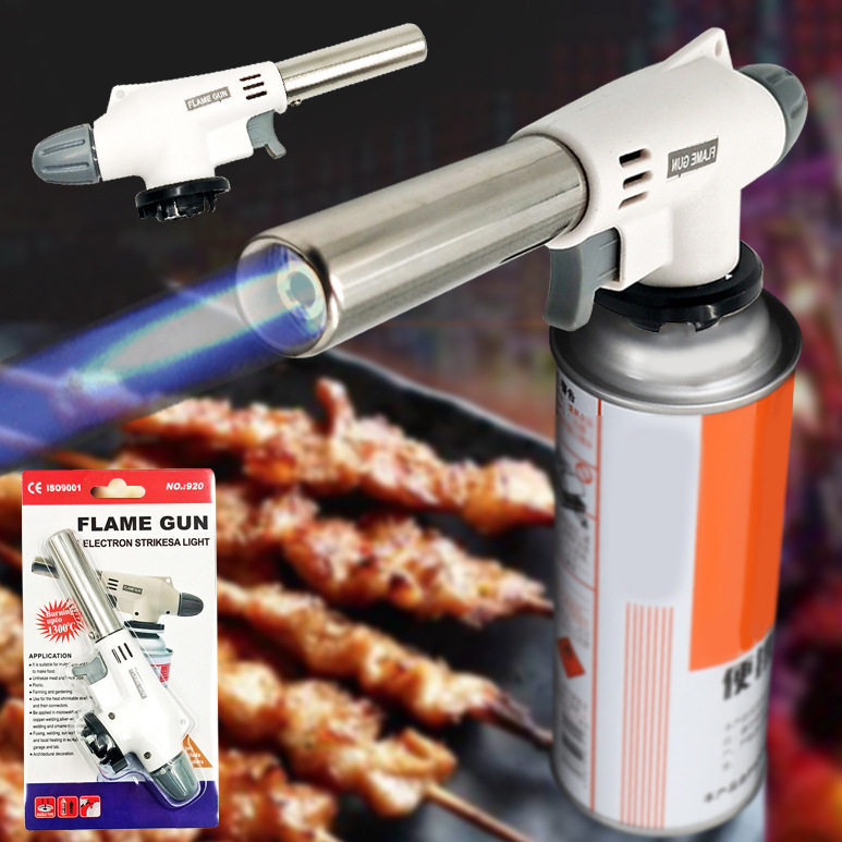 Cassette Gas Torch Head for Burning Pig Hair, Baking, Welding, Igniting, Blowtorch, Charcoal Stove Ignition, Barbecue Flame Gun Cassette Gas Torch Head for Burning Pig Hair, Baking, Welding, Igniting, Blowtorch, Charcoal Stove Ignition, Barbecue Flame Gun