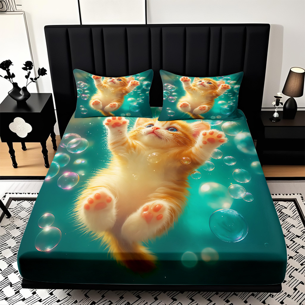 TEMU / JIT Amazon Kitty Pattern Digital Print Pro Skin Bed Kits Fabricante suministro directo transfronterizo