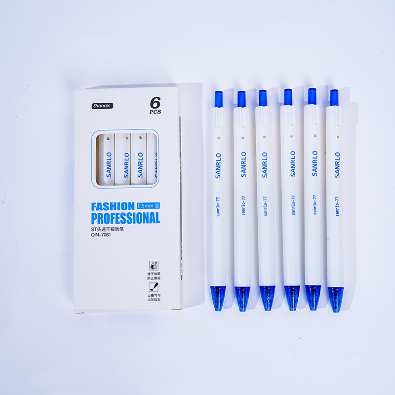 Europa Baoins bolígrafo de presión de resorte de alto valor facial vaina de descompresión de 0.5 mm suave y rápido secado lápiz de cepillo neutro