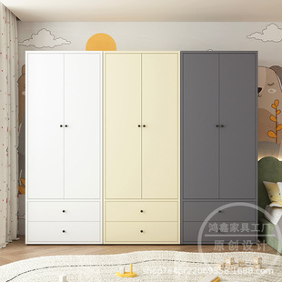 Children's Iron Wardrobe Home Bedroom Rental House Small Apartment Multi-Layer Storage Cabinet Baby Wardrobe Balcony Storage Cabinet