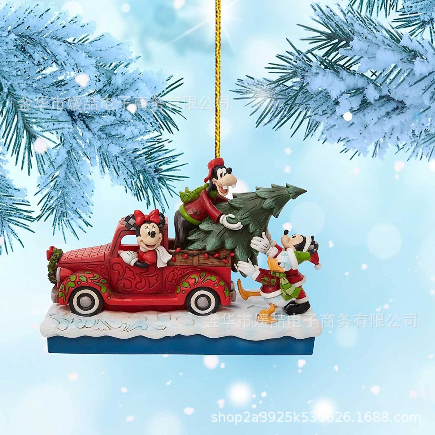 2022-23 Nuevos productos de dibujos animados acrílicos árbol de Navidad decoración colgante mochila de automóvil de Navidad colgante regalos image 8