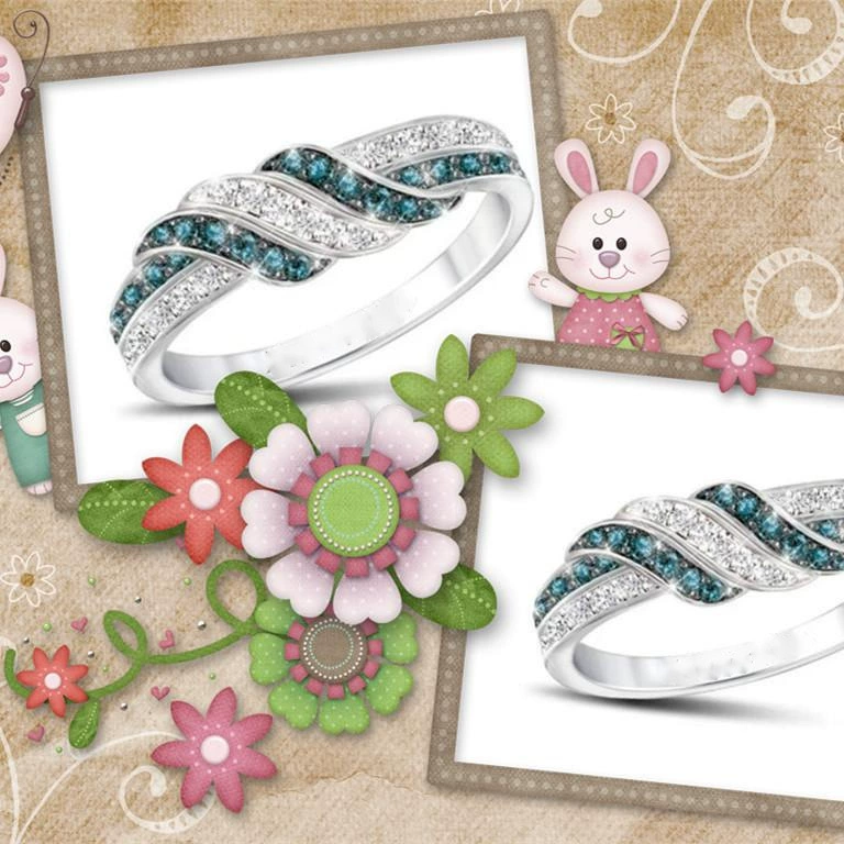 (Cross-border trading), sophisticated fashionable white sapphire ring, wish, with gem