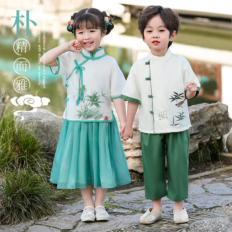 Children's Hanfu for boys, set, suit for kindergarten, Chinese style 2