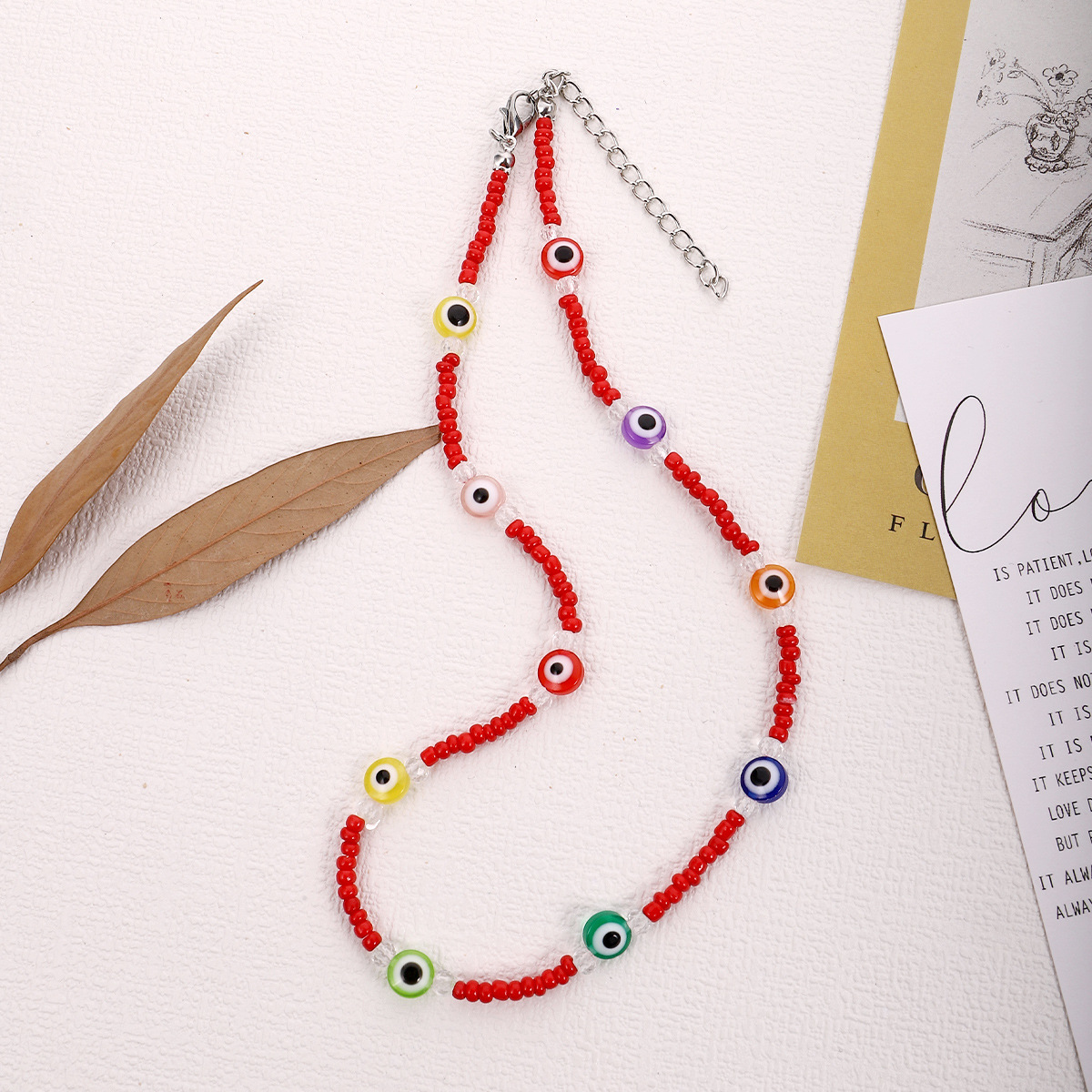 Bohemian Devil's Eye Beaded Women's Bracelets Necklace display picture 5