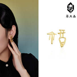 翠天晶原创甲骨文之开福也耳钉高端系列小红书
