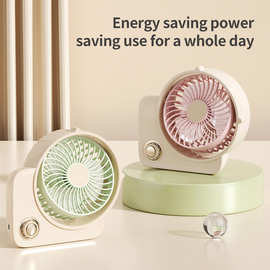 跨境爆款迷你桌面usb充电式无级调速空调扇小巧便携式静音小风扇