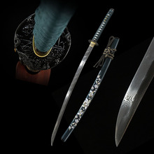 大马士革日本刀东洋打刀武士居合刀一体刀剑长刀外贸批发未开刃