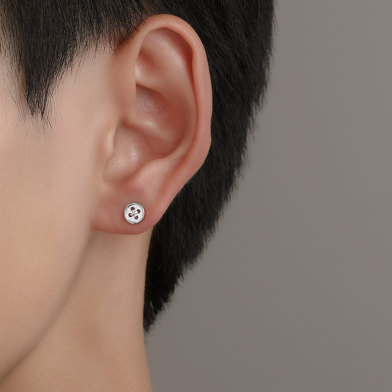 Cool Men’s Stud Earrings Minimalist Stainless Steel Hypoallergenic_voghion.com