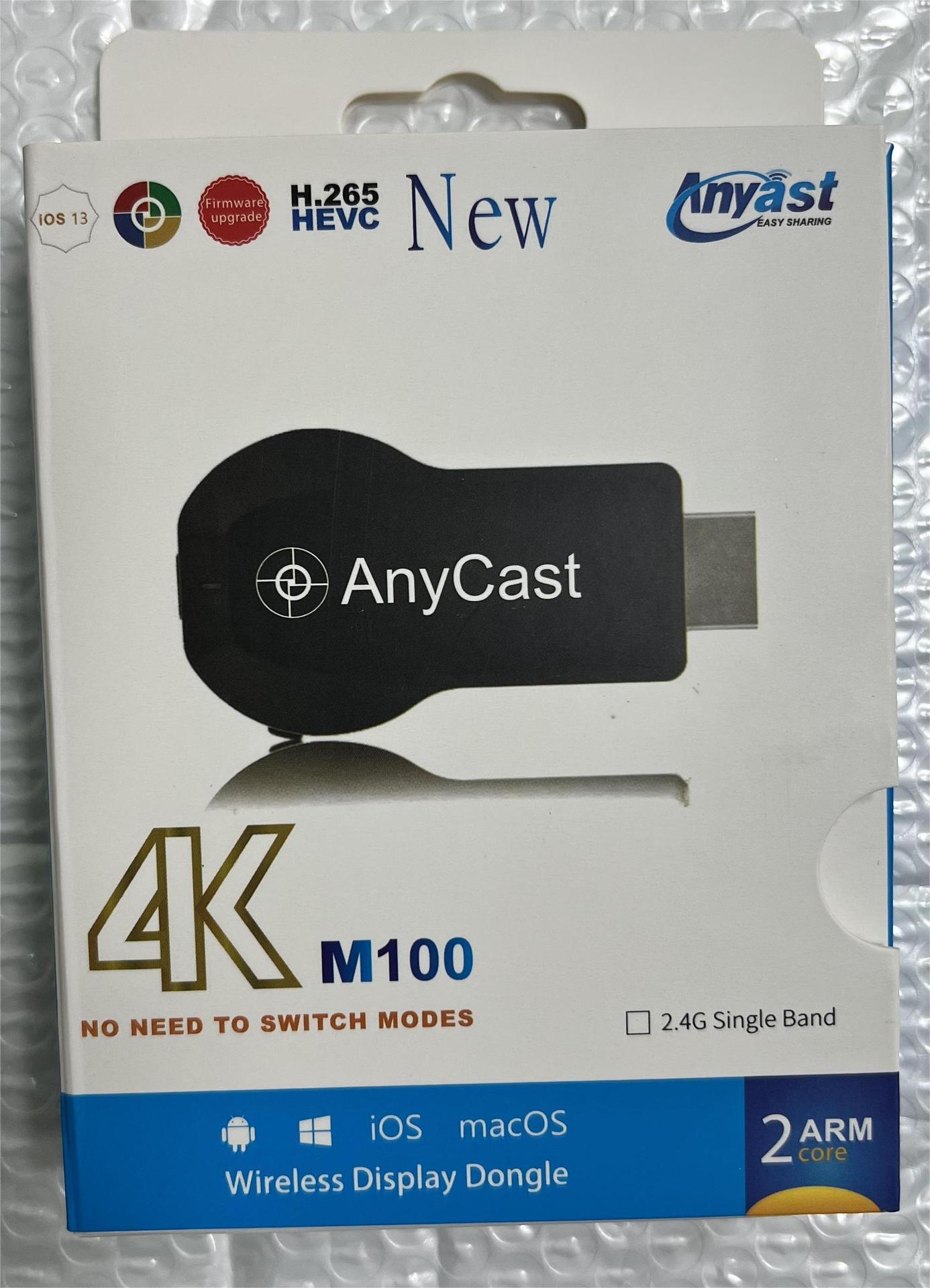 M2M4 proyector inalámbrico HDMI — adaptador de duplicación de pantalla HD para iPhone y Android, compatible con Google Cast