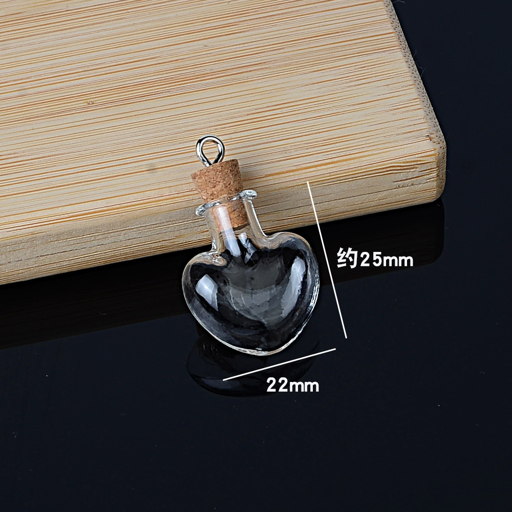 Transfronterizo exclusivo mini botella especial en forma de corcho deseando botella de vidrio transparente colgante pequeña botella de forma DIY