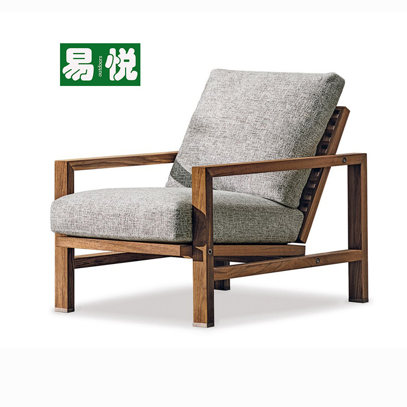 Sofá y silla individuales (teca)