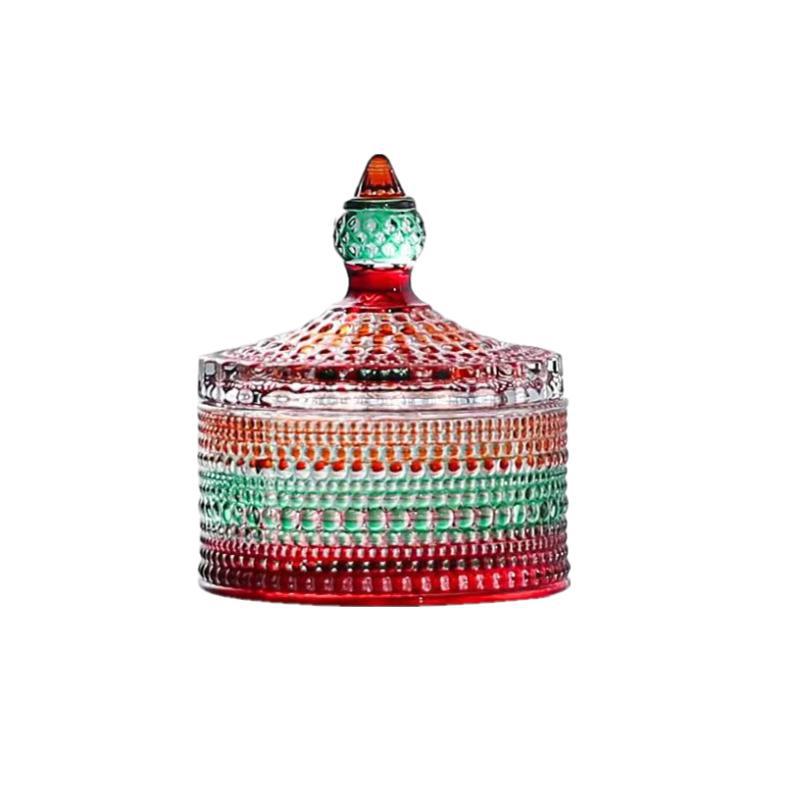 Tarro de Cristal para Dulces y Frutos Secos, Multicolor y Decorativo, para Hogar
