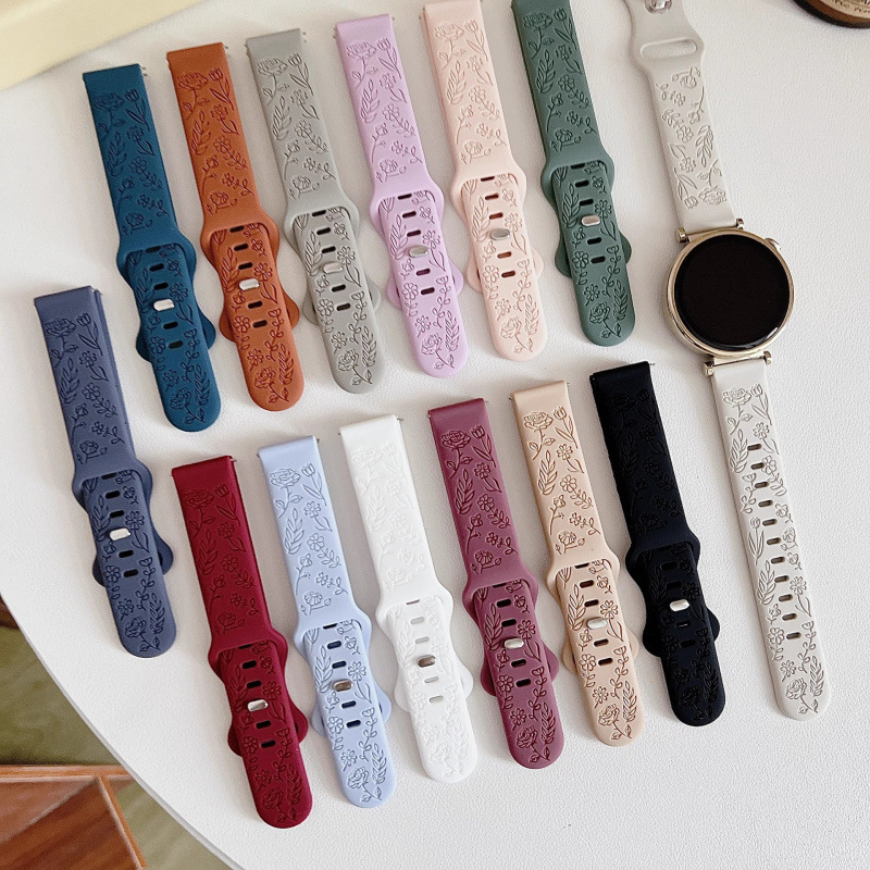 Suitable for Huawei GT4/5 Watch Band New Silicone GT3GT2 Pattern watch3/4pro Watch Band Women