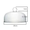 26cm round glass lid (excluding tray)☆♢
