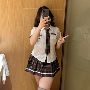 plus size sexy underwear campus jk uniform temptation role play pure desire shirt skirt a generation of hair