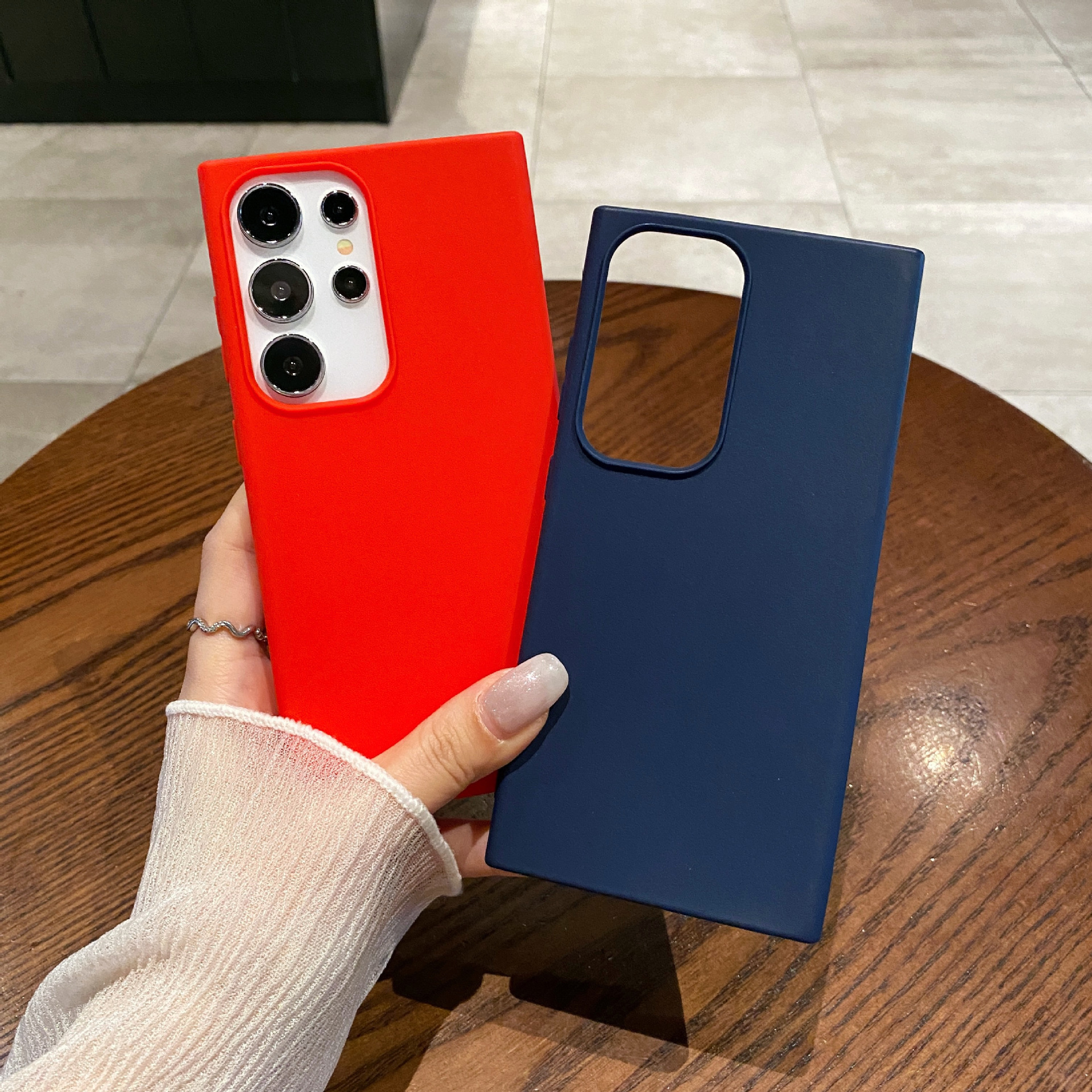Aplicable Samsung S24ultra funda para teléfono móvil Tpu esmerilado todo incluido S25 funda protectora de caramelo A54A16 funda de silicona