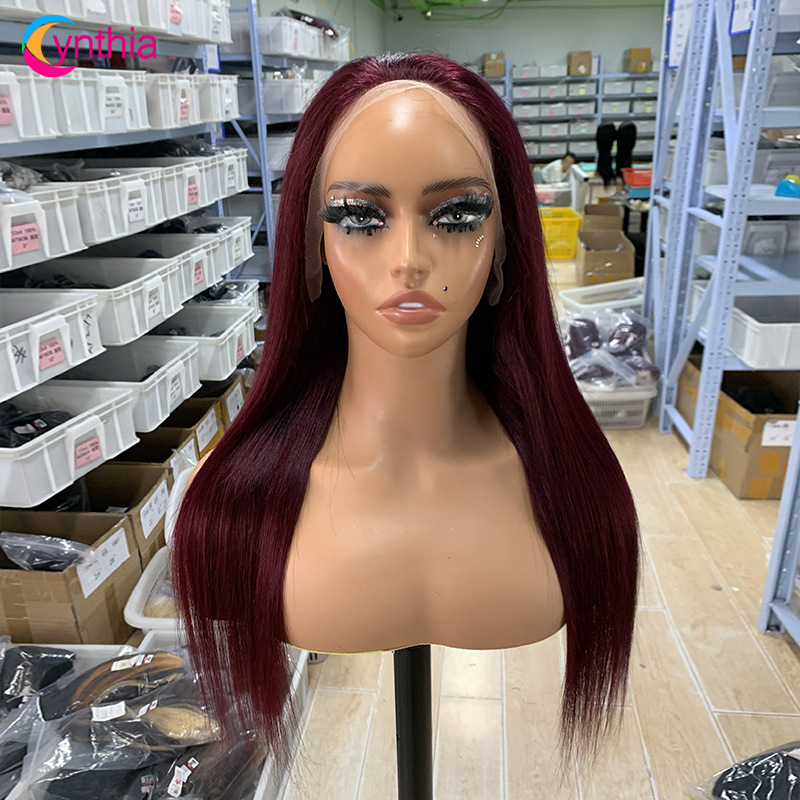 13*4 lace frontal Sample 99j colour Human Hair Wig Human Hair wigs