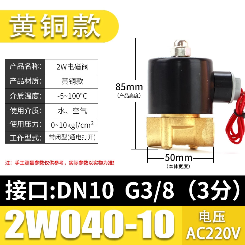 Brass model 2W040-10 [DN10-3 points] AC220V