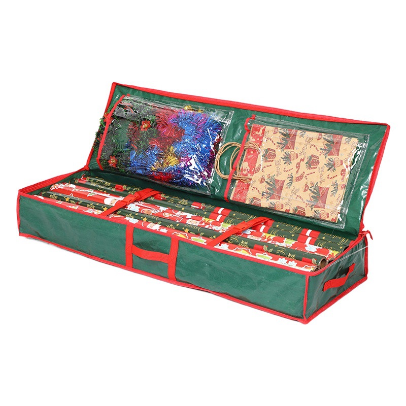 Bolsa de almacenamiento de papel de rollo de Navidad Bolsa de almacenamiento de Navidad caliente de Amazon Almacenamiento de regalos de Shengyan