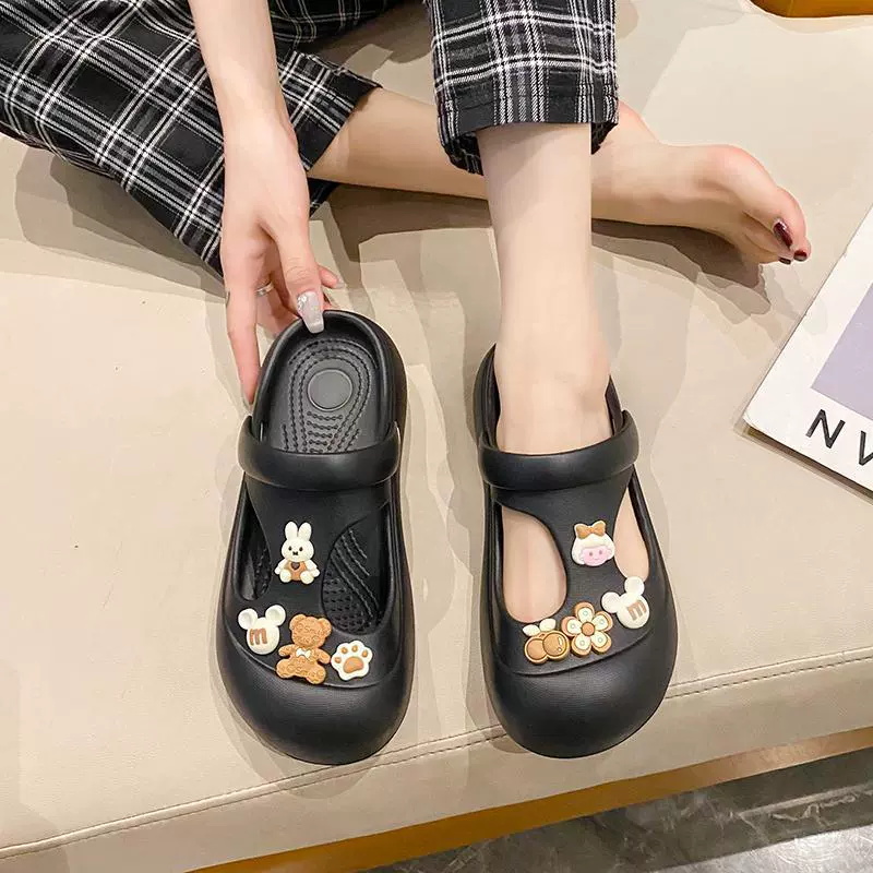 Баотоу сандалии милые неглубокие рот летние новые дышащие летние 2024 садовые туфли для внешней торговли трансграничные пещерные туфли женщины