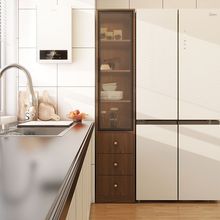 厨房储物柜餐边柜客厅收纳柜家用靠墙边柜侧面抽拉柜窄夹缝置物柜