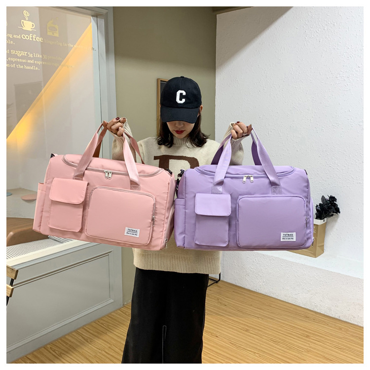 Unisex Fashion Solid Color Oxford Cloth Waterproof Duffel Bags display picture 2