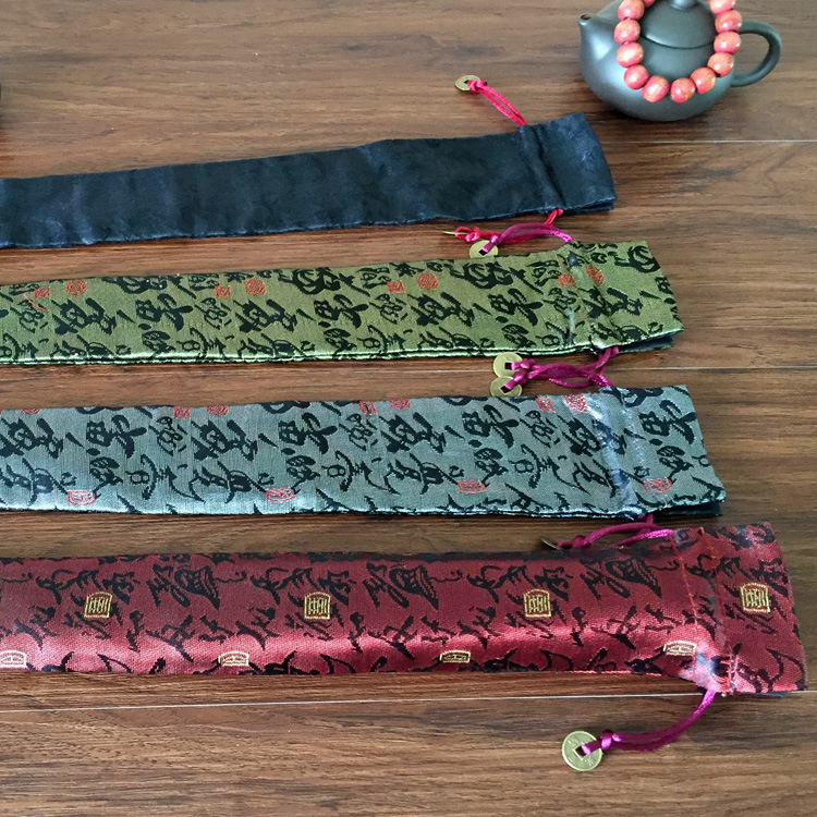 Factory direct sales 8-inch 10-inch folding fan fan bag brocade fan cover for gift giving velvet bag packaging bag wholesale