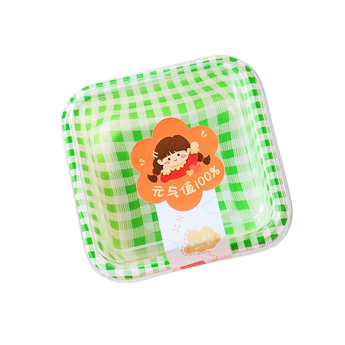 Disposable packaging box food grade sushi mochi burger plastic takeout box rice ball cake picnic box wholesale