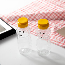 小熊塑料水瓶可愛創意新款學生兒童外出便攜式透明水杯地攤奶茶杯