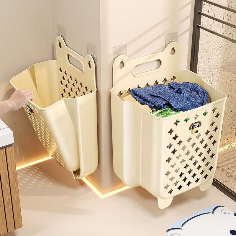 Dirty Clothes Basket Household Folding Dirty Clothes Basket Wall-mounted Bathroom Toilet Artifact Laundry Basket for Dirty Clothes Storage Basket