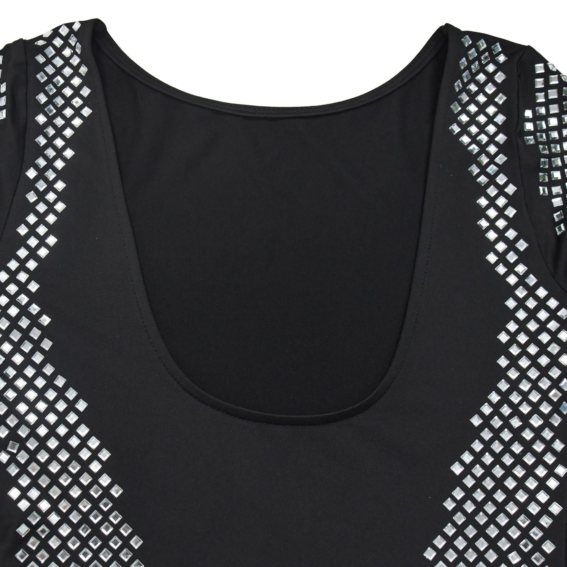 Abito lungo con spacco sulla schiena e maniche lunghe da donna_voghion.com