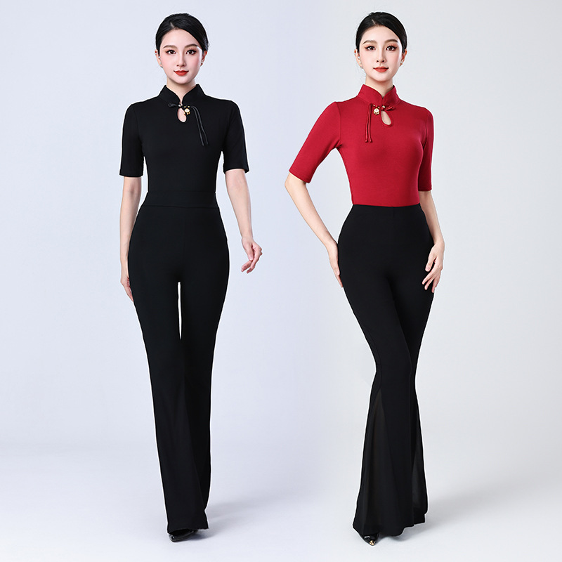 Classical Dance Body Training Clothing, Female Etiquette Dance Practice Suit, Catwalk Suit, New Slim Fit Classical Dance Cheongsam