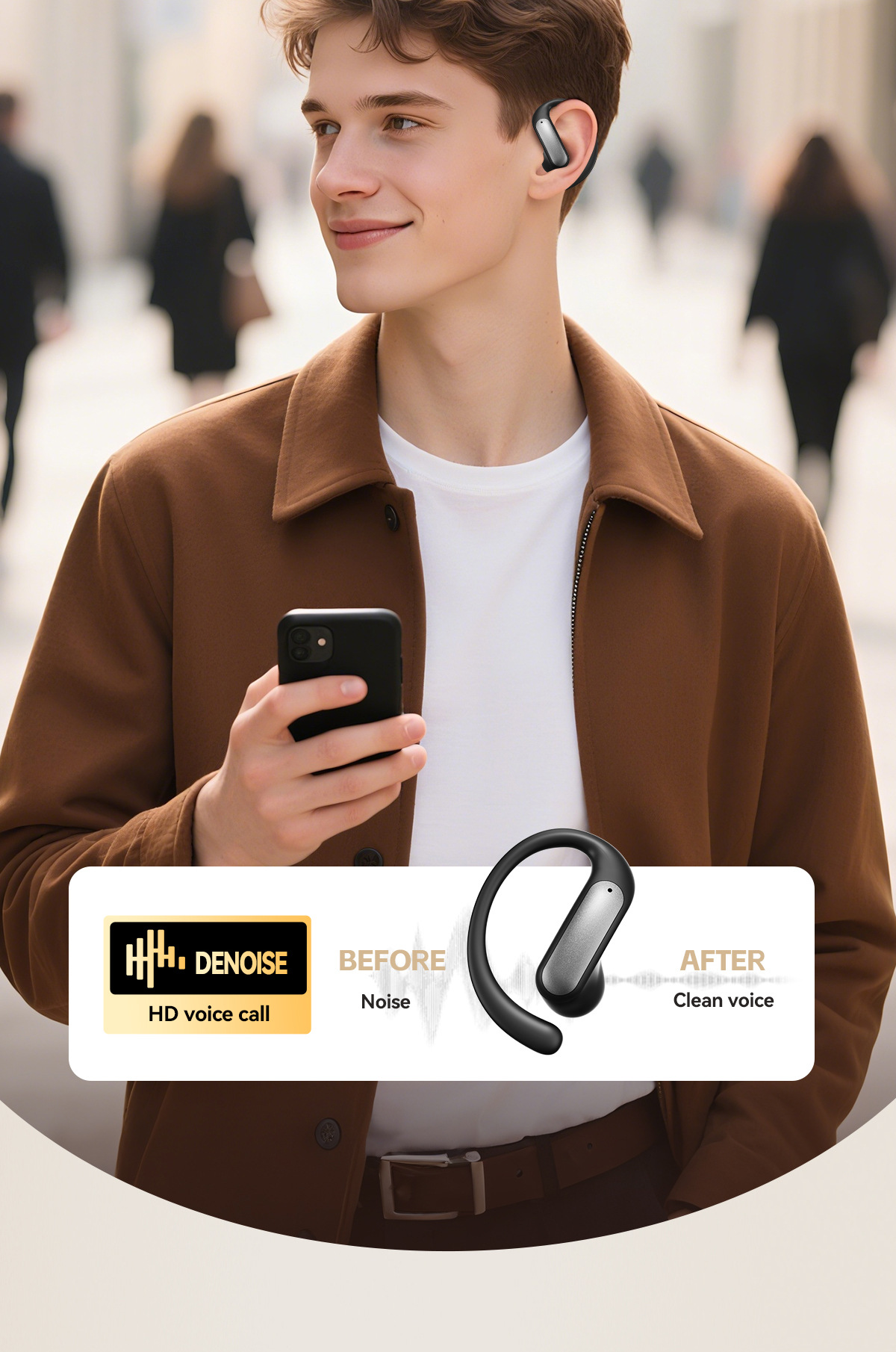 OWS New Model M140 HIFI High-Quality Ear-Hook Wireless Bluetooth Noise Cancelling_voghion.com