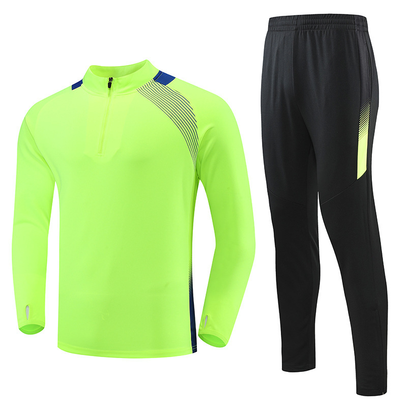 Spring and Autumn Football Training Uniforms, Children's Sports Suits, Adult Men's and Women's Team Uniforms, Printed Tapered Pants for Children