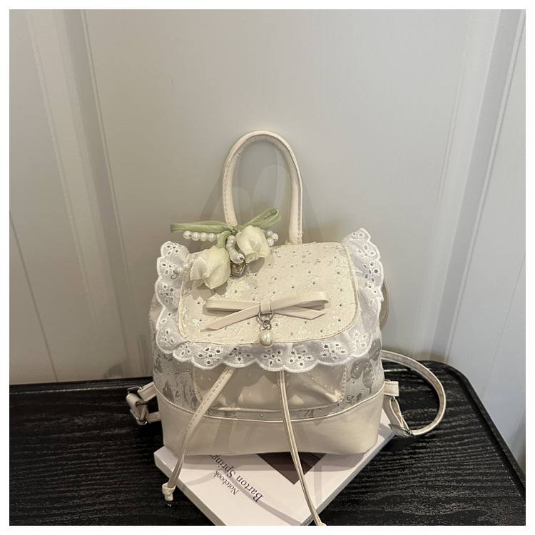 2026 nuevo encaje de moda coreana de estilo chica bolsas de mano, alta calidad, mochila de hombro versátil