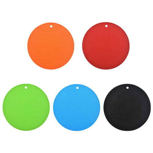 Large 90g Silicone Honeycomb Insulating Mat Silicone Dinner Mat Round Pot Mat Cup Mat Kitchen Table Heat Insulating Pad