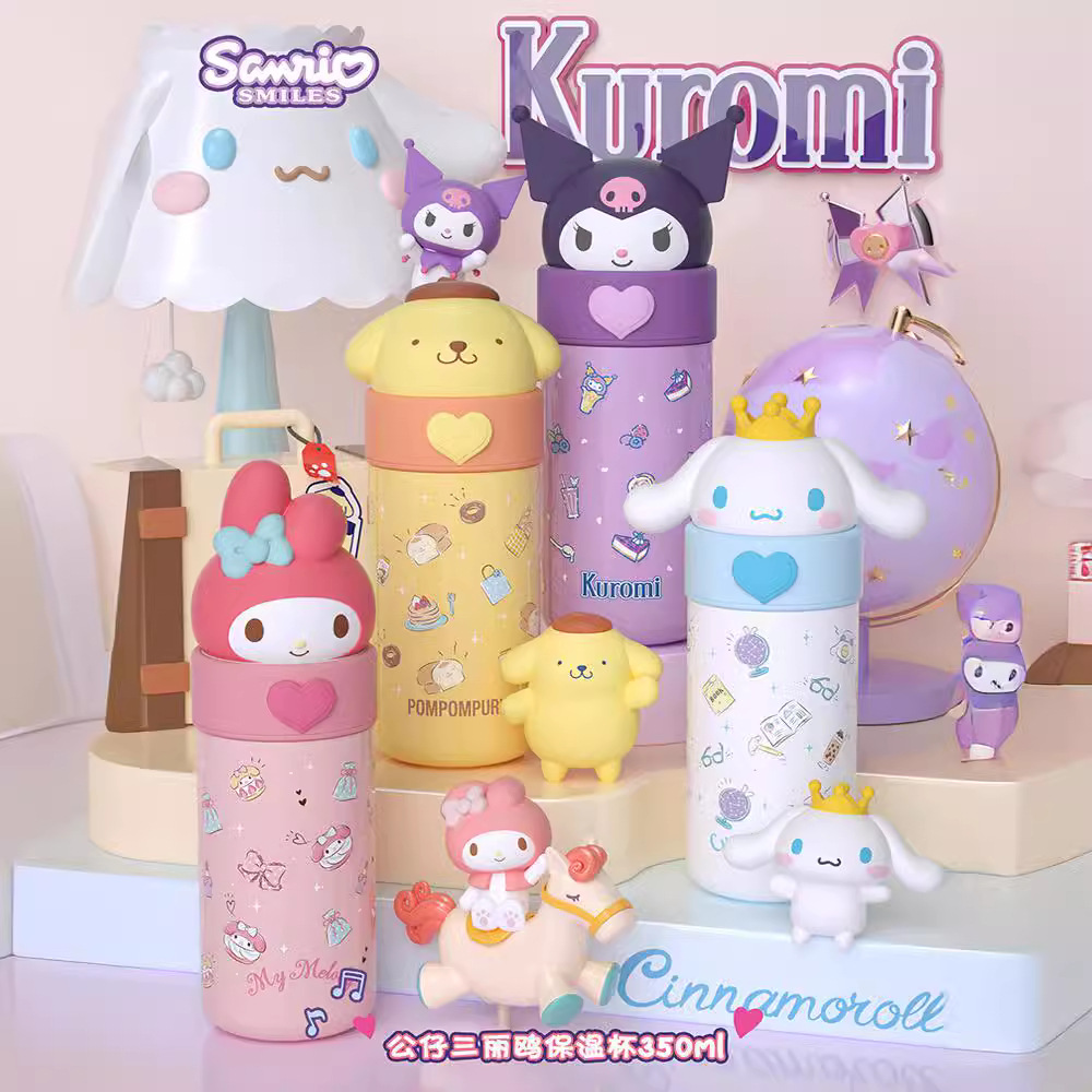 Sanrio coolomi yugui perro ventosa chica lindo estudiante grado alimenticio de acero inoxidable 316 los niños taza agua