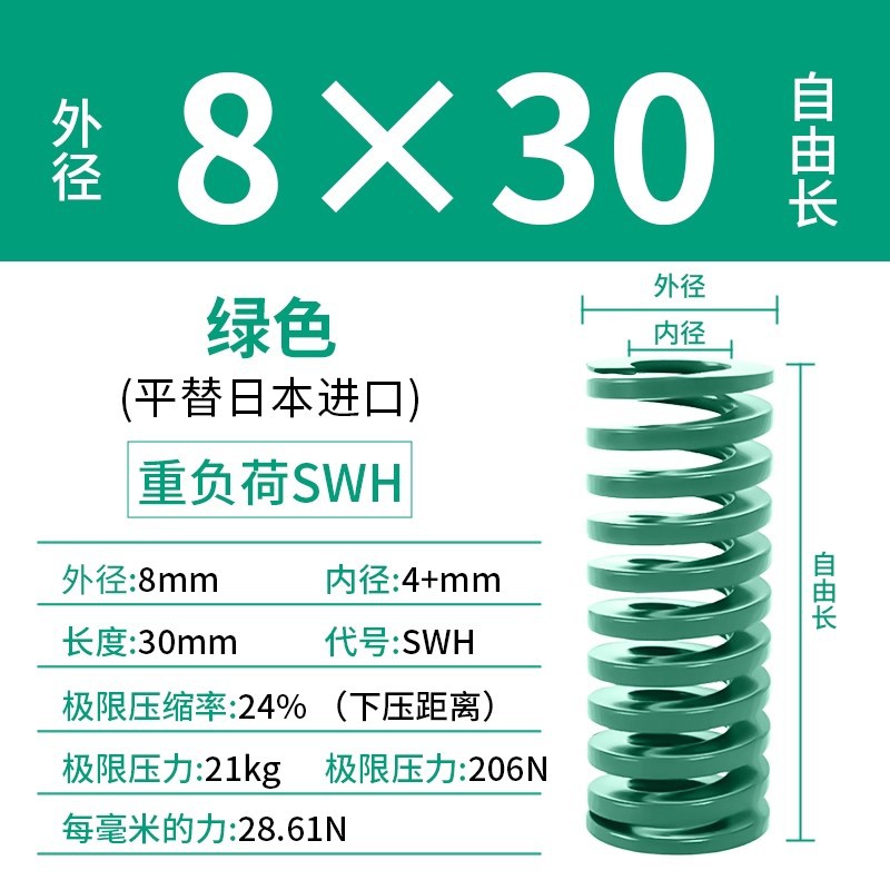 합금강 녹색 8×30