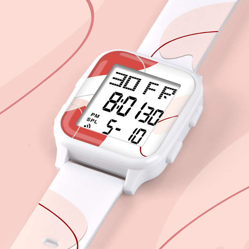 Nuevo color sólido natural reloj electrónico estudiante deportes al aire libre alarma de sincronización luminosa reloj electrónico fábrica al por mayor