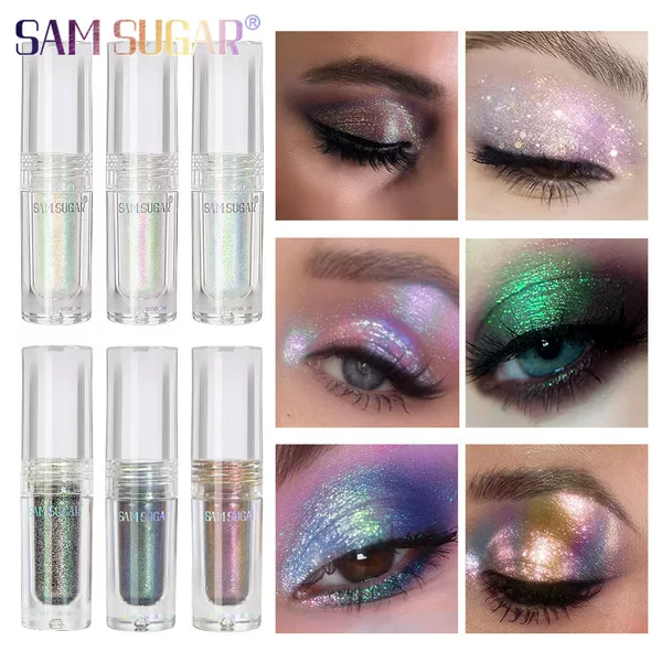 SAM SUGAR Chameleon Pearlescent Liquid Eyeshadow Fine Flash Highlights Phantom Stage Makeup Festival Performance Cross Border
