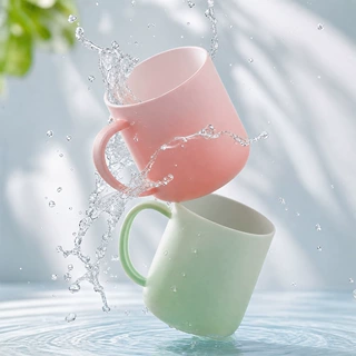 渐变色漱口杯仿陶瓷质感磨砂牙刷杯情侣家用学生宿舍洗漱杯马克杯